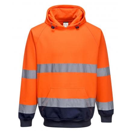 PORTWEST B316ONRXL - Sweat shirt à capuche bicolore, orange/marine
