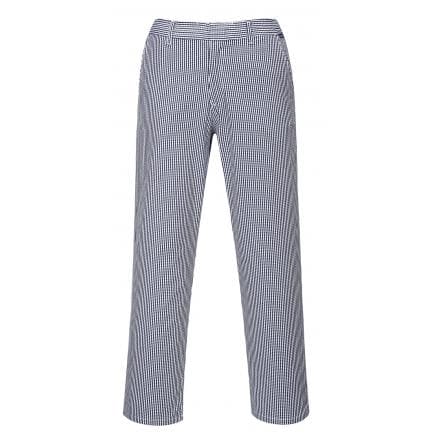PORTWEST C075CHRM - Pantalon de cuisine Barnet, bleu check