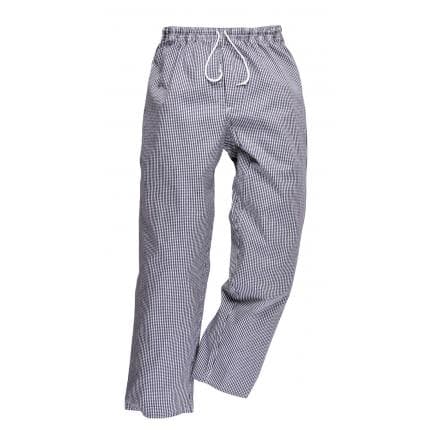 PORTWEST C079CHTL - Pantalon de cuisine Bromley, damier bleu tall