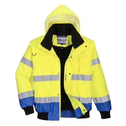 PORTWEST C465YRBXXXL - Blouson haute-visibilité bicolore, jaune/royal