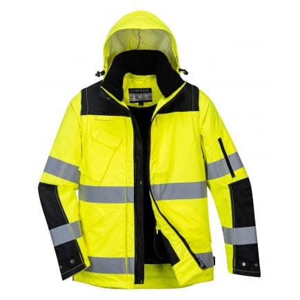 PORTWEST C469YBRM - Blouson 3-en-1 pro Hi-Vis, jaune/noir