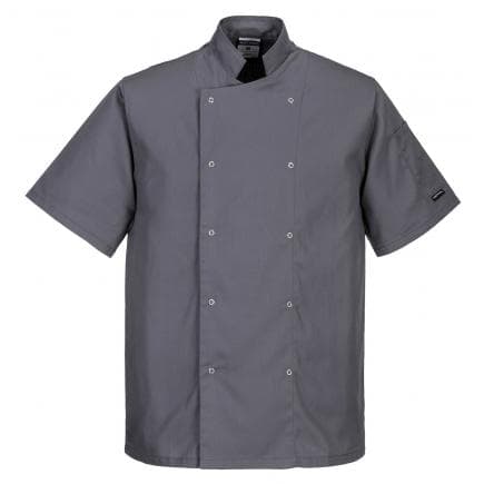 PORTWEST C733SGRL - Veste de cuisine Cumbria, gris ardoise