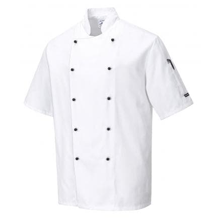 PORTWEST C734WHRM - Veste cuisine Kent, blanc