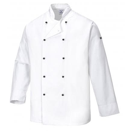 PORTWEST C831WHRL - Veste de cuisine Cornwall, blanc