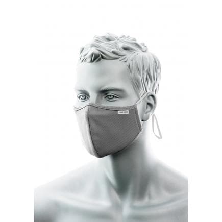 PORTWEST CV34HGR - Masque facial en tissu antimicrobien à 2 épaisseurs avec pont nasal (pk25), gris chiné