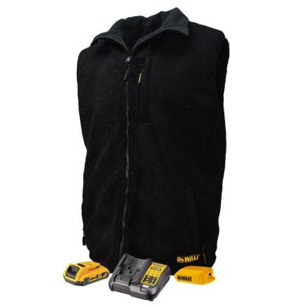 RADIANS DCHV086BD1-L CE - Dewalt gilet polaire réversible noir chauffé avec chargeur continental