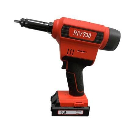 RIVIT 6351900 - Riveteuse sans fil 18V pour inserts M3-M10 (avec batterie 2.0Ah et chargeur)