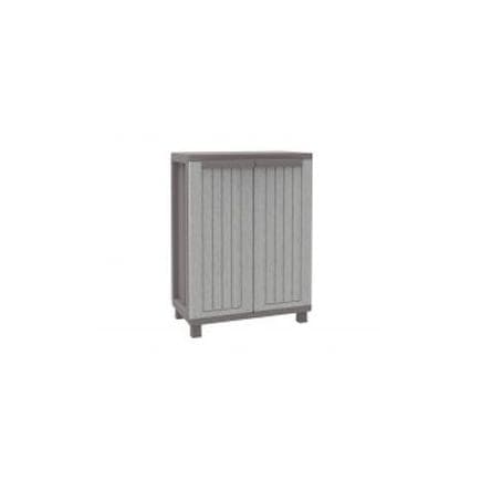 TERRY 1002718 - Armoire en résine plastique 2 portes 1 étagère 68x37,5x91,5 cm