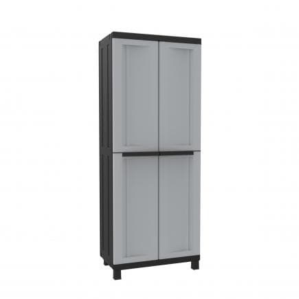 TERRY 1002708 - Armoire en résine plastique 2 portes 3 étagères 68x39x170 cm