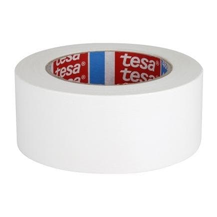 TESA - Ruban toilé standard recouvert de polyéthylène blanc 25 m x 50 mm