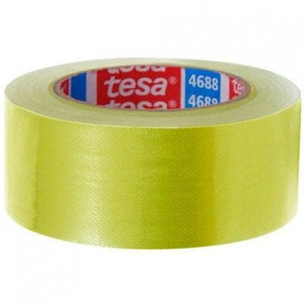 TESA - Ruban toilé standard recouvert de polyéthylène jaune 25 m x 50 mm