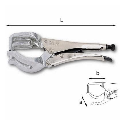 USAG U01370201 - Pince multiprise autobloquante à mâchoires à fourche en aluminium
