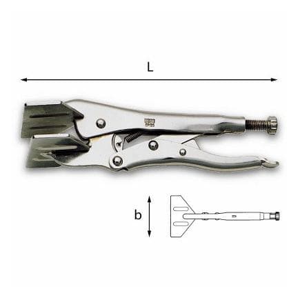USAG U01380001 - Pince multiprise autobloquante à mâchoires planes et plates